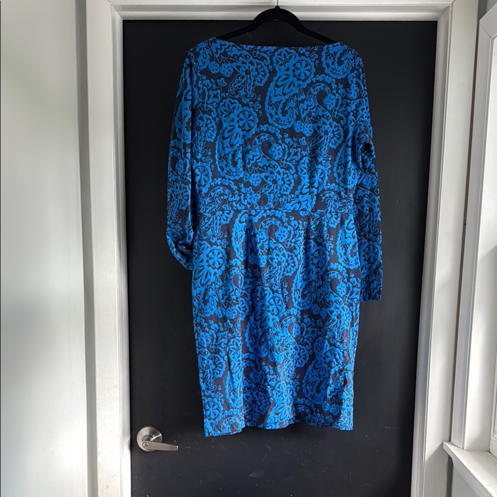 NWOT Boden Blue Sheath Dress for Cocktail with Long Sleeves - Picture 4 of 4